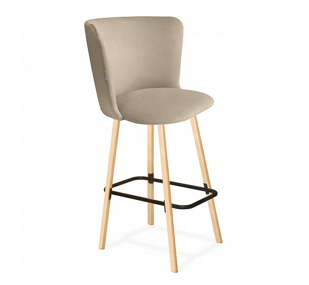 Стул барный Sheffilton SHT-ST36/S94 ванильный крем/прозрачный лак/черн. муар - Вид 1