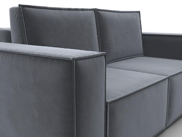 Диван прямой Куба мини Велюр серый - Вид 4