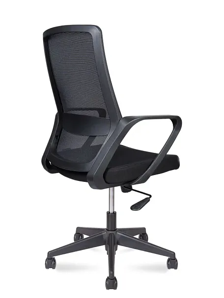 Кресло офисное / Pino black LB / черный пластик / черная ткань / черная сетка - Вид 3