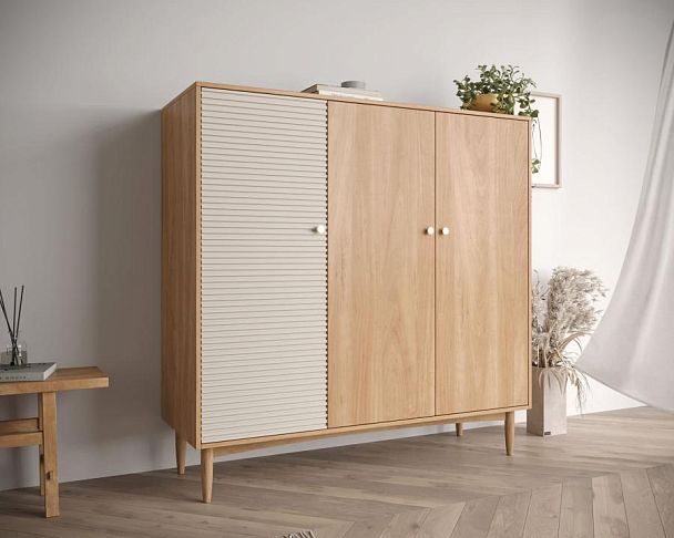 Шкаф трехстворчатый низкий Bubble Solid арт BBL13S - Вид 4