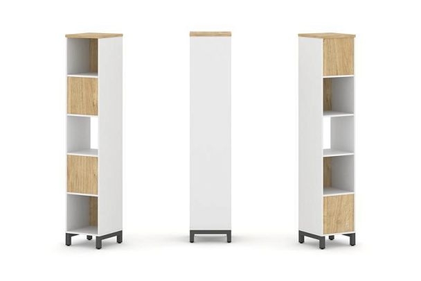 Стайл Проджект Набор стеллажа 2-х сторон., 5 яр. SN.NSD-511 Белый/Тиквуд Светлый/Металл Антрацит 387 - Вид 1