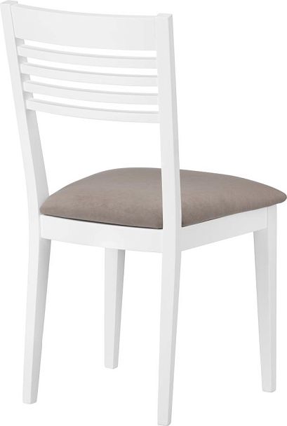 Комплект деревянных стульев с мягким сиденьем Ноэль Белый/Латте велюр, 3 шт. - Вид 3