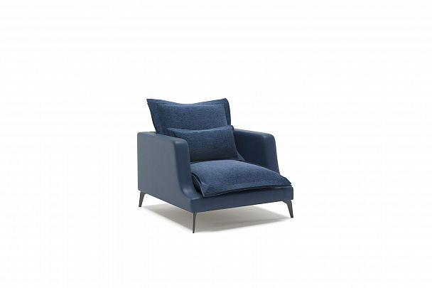 Rey кресло замша синий - Вид 3