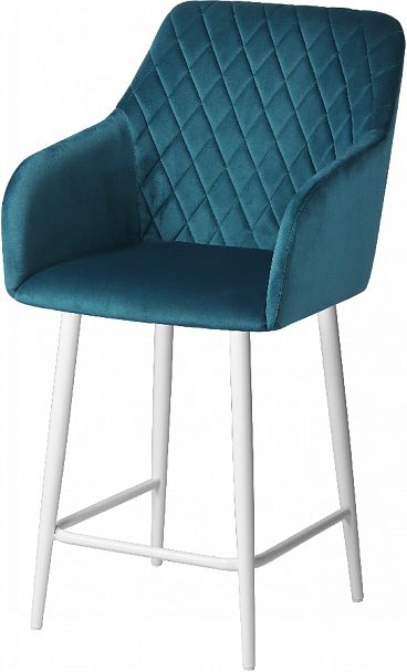 Полубарное поворотное кресло Барли К, Confetti izumrud/белый - Вид 2