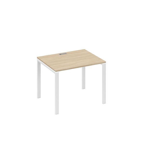 Стол письменный на металлокаркасе UNO A4 А4 Б1 022 БП дуб скандинавский / металлокаркас белый - Вид 1