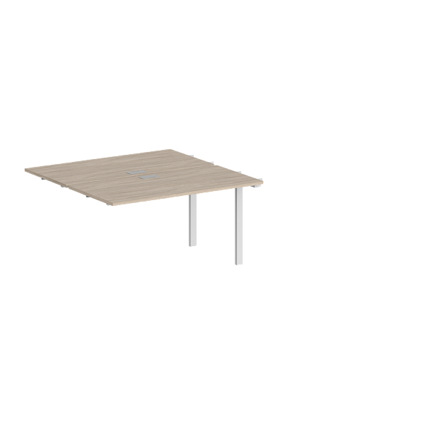 Секция  раб. станции Sigma 3200х1638х750 / профиль: 60х30 белый; столешница: дуб светлый - Вид 1