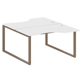 Metal System Р. ст. криволинейная на О-образном м/к БО.РАС-СА-2.2 Белый/Мокко металл 1400*1835*750 - Фото предпросмотра