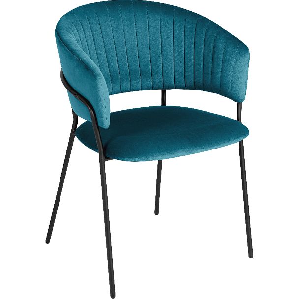 Комплект кухонных стульев Даксон изумрудный велюр/черный, 2 шт. - Вид 3