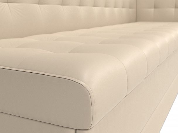 Кухонный диван Бриз с углом (полностью экокожа бежевая) - Вид 4