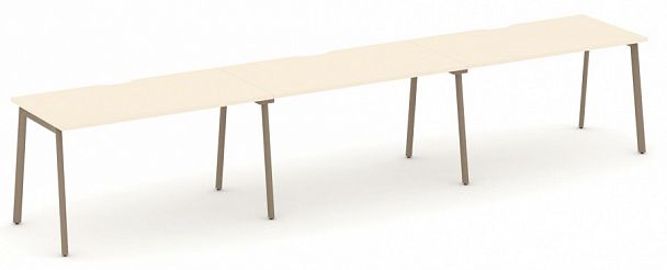 Рабочая станция на 3 места " ESTETICA" ES.RS-3.3-VP Сатин - Вид 1