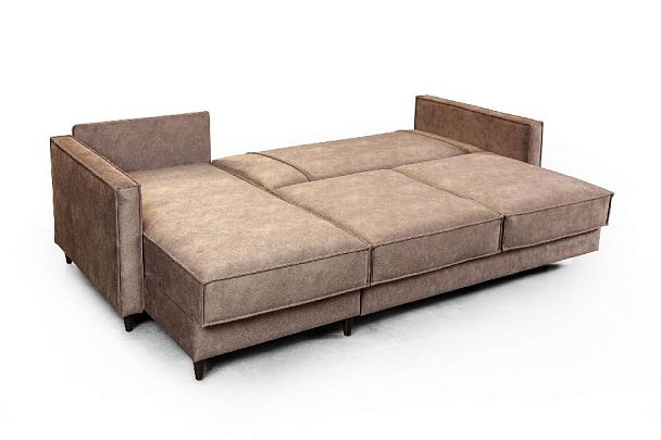 Keln диван-кровать с шезлонгом, велюр бежевый - Вид 11