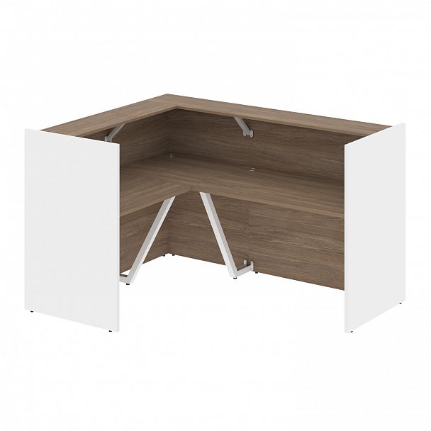 Ресепшн Г-образный "Onix" O.R-K-22 дуб аризона/белый - Вид 1