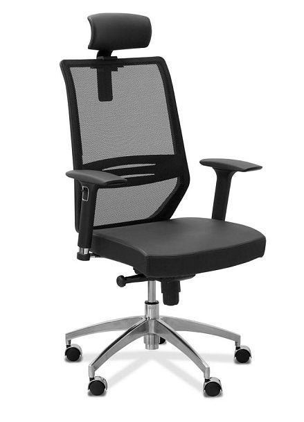 Кресло Aero 3D h сетка/ткань TW / черная B01/ серая tw50 - Вид 1