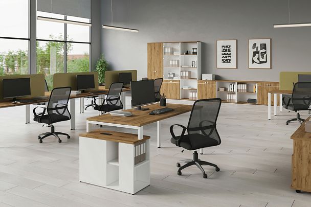 Передняя панель стола 160 Tess 145x1,6x35 дуб крафт золотой - Вид 32