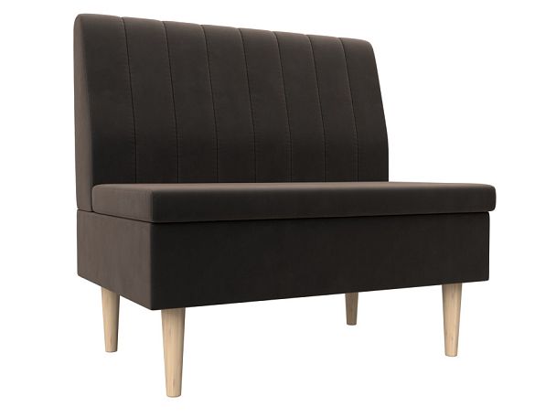 Диван прямой Мини Велюр коричневый - Вид 1