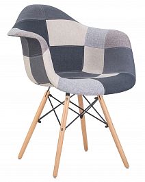 Стул обеденный DOBRIN DAW RACHEL (ножки светлый бук, сиденье 002 Puzzle) - Фото предпросмотра