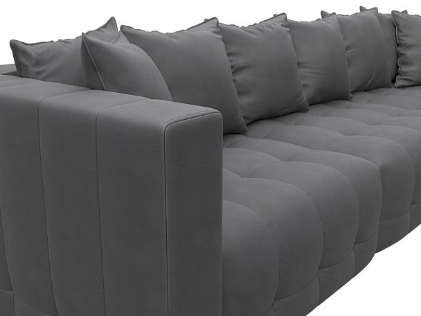 Диван угловой Лига-052 НПБ Лонг угол универсальный Замша серый - Вид 4