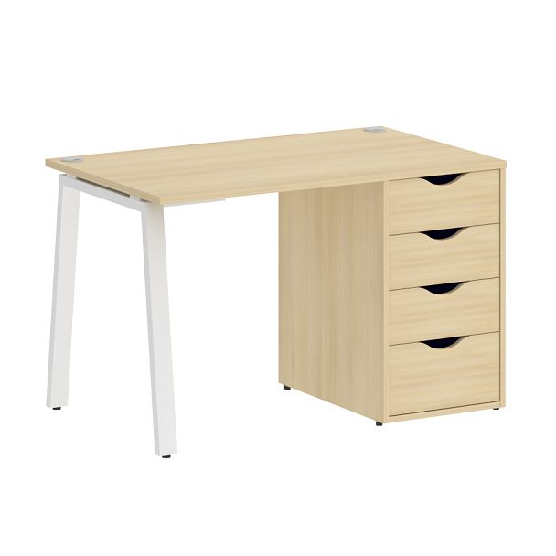 Home Office Стол письменный VR.SP-3-118.4.A Акация/Белый металл 1180*720*750 - Вид 1