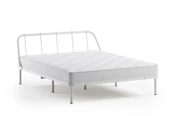 Кровать металлическая Мира 1400х2000, цвет белый - Вид 2