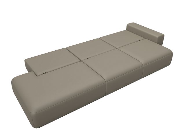 Диван прямой Лига-036 НПБ Модерн Лонг подлокотник справа Экокожа бежевый - Вид 10