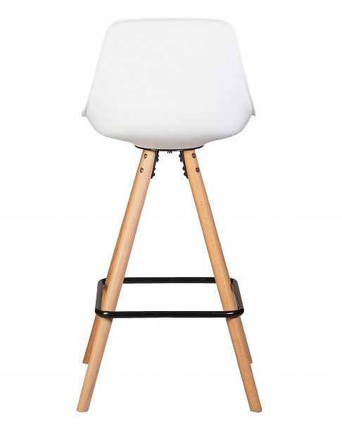 Стул полубарный DOBRIN RONNI (ножки светлый бук, белый (ZL-W-02)) - Вид 5