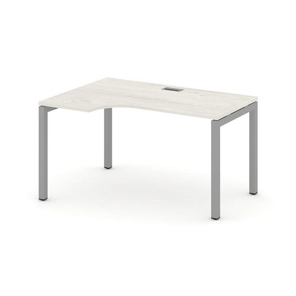 Стайл Проджект Стол рабочий эргоном. SN-5P.SPA-022(L) Дуб Наварра/Металл Серый 1580*800/980*750 - Вид 1