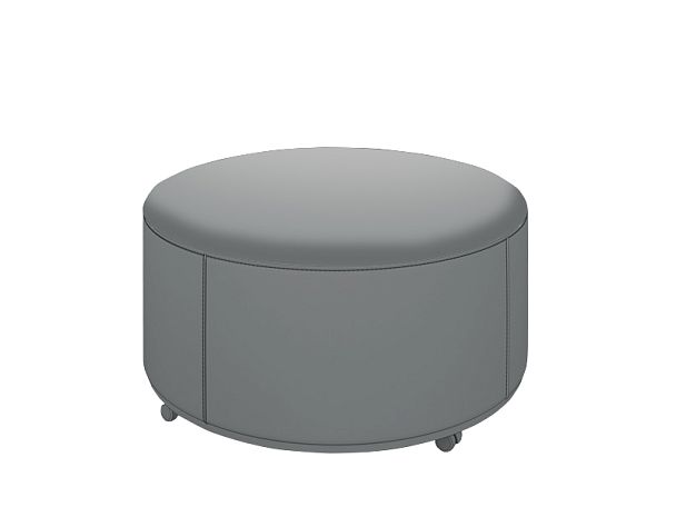 Пуф БОНО БН-8035-К 80х80х38,5h Oregon 17 (кожзам) серый "Пуфы и банкетки"  ТК-002920003468 серый - Вид 1