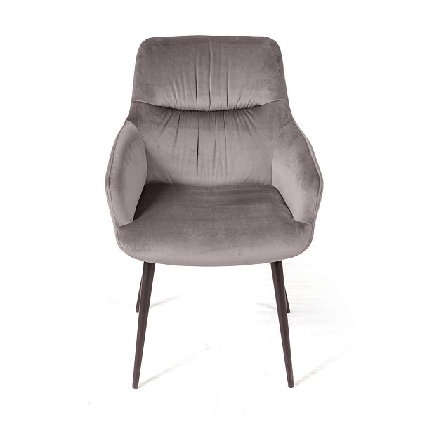 Стул Jordan, бархат светло-серый 26, опора конус - Вид 2