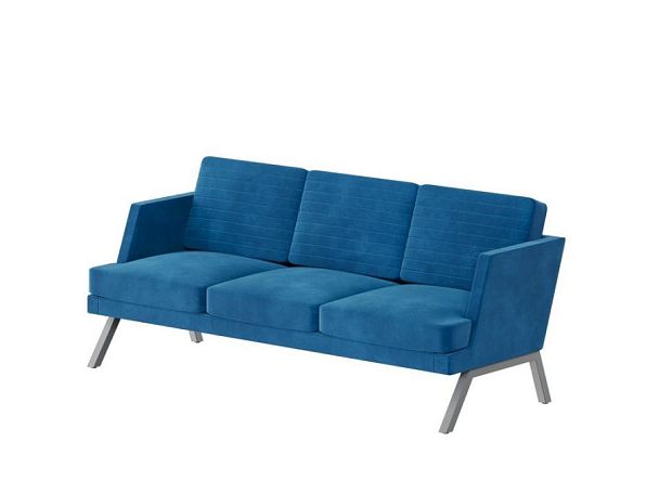 Aldo Диван трёхместный ALD-03L Velutto 54/Металл Серый 2010*875*890 - Вид 1