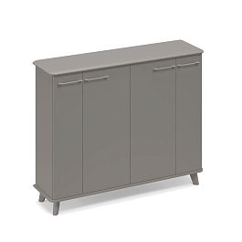 Шкаф средний закрытый греденция Time metal ТМ 343 МП/ВЛ/ВЛ.ВЛ мокко премиум - Фото предпросмотра