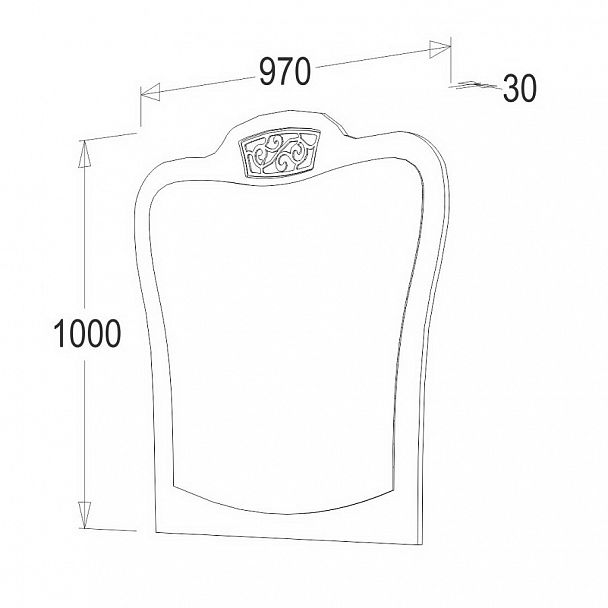 Зеркало "Ольга 12 ЛДСП" - Вид 2