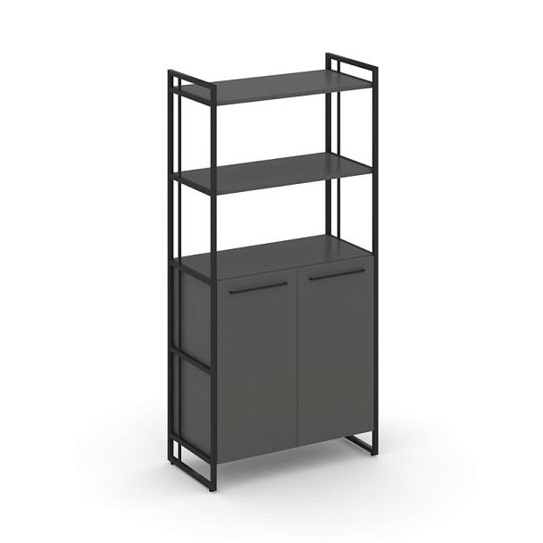 Rift Шкаф 4 ниши широкий RF.SS-44 Антрацит/Металл Черный 798*396*1648 - Вид 1