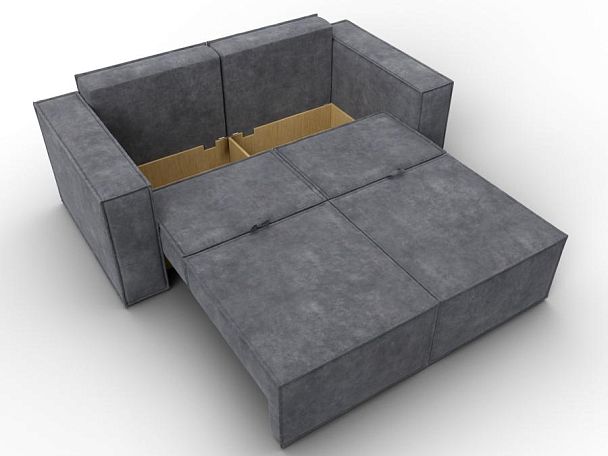 Диван прямой Куба мини Велюр серый - Вид 8