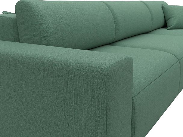 Диван угловой Лига-036 НПБ Классик Лонг правый угол Рогожка зеленый - Вид 4