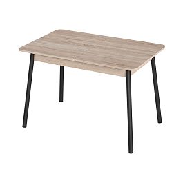 Стол Лион 2 ЛДСП (Подстолье косое черное) НЕ ВЫБИРАТЬ Сонома - Фото предпросмотра