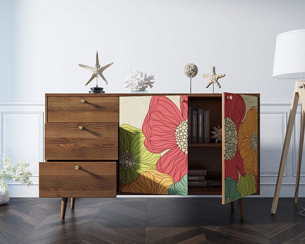 Комод "Berber" с двумя дверками и ящиками 5 принт - Вид 5