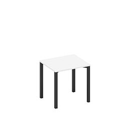 Стол письменный на металлокаркасе Space+ А1 ЧР 011.1 БП белый премиум / черный гладкий - Фото предпросмотра