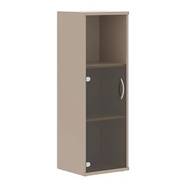 Шкаф колонка с малой стеклянной дверью СУ-2.2 Мокачино 406х365х1200 IMAGO - Фото предпросмотра