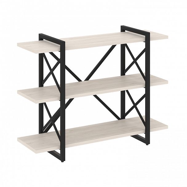 Стеллаж на опорах "Loft" VR.L-MST.O-3.8V денвер светлый/черный - Вид 1
