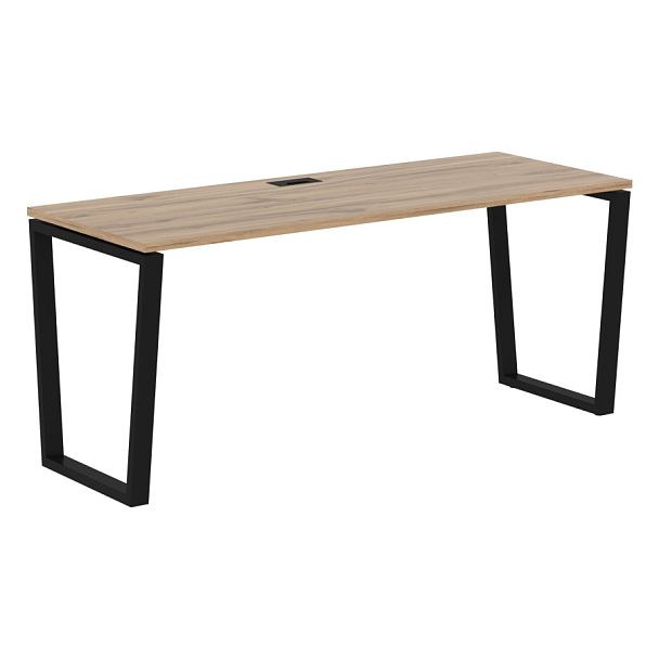 Стол прямой EVST 1767 Дуб Денвер светлый/Черный 1760х670х750 EDIS - Вид 1