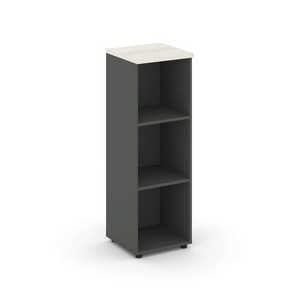 Стайл Проджект Стеллаж средний узкий SN.STU-200 Антрацит/Дуб Наварра 400*400*1203 - Вид 1