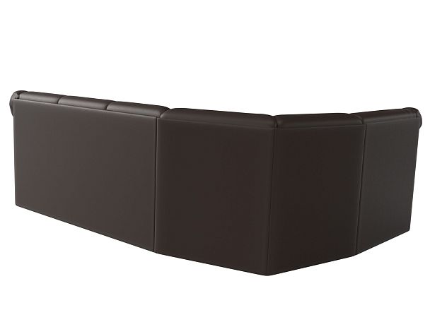 Диван угловой Карнелла левый (полностью экокожа коричневая) - Вид 6