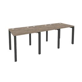 Onix Рабочая станция на П-образном м/к O.MP-RS-3.0.8 Тиквуд темный/Антрацит металл 2340*800*750 - Фото предпросмотра