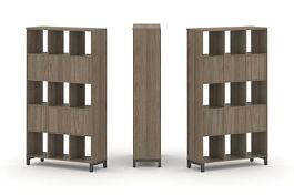 Стайл Проджект Набор стеллажа 2-х сторон., 5 яр. SN.NSD-531 Вяз Благородный/Металл Антрацит 1121*400 - Фото предпросмотра