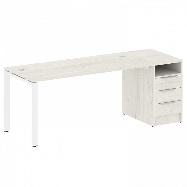 Рабочая станция "Metal System" БП.РС-СТП -1.4 дуб наварра/белый - Вид 1