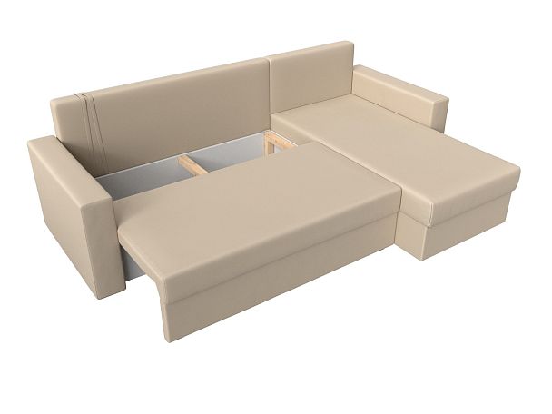 Угловой диван Траумберг Лайт правый (полностью экокожа бежевая) - Вид 8