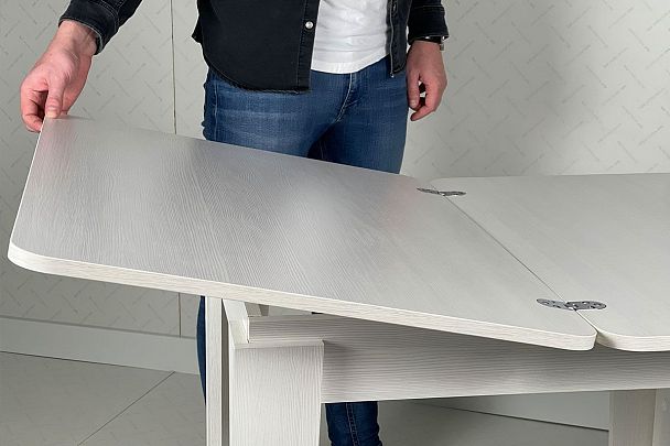 Стол обеденный раскладной Фантазия KM-0216.1747 белый рамух - Вид 8