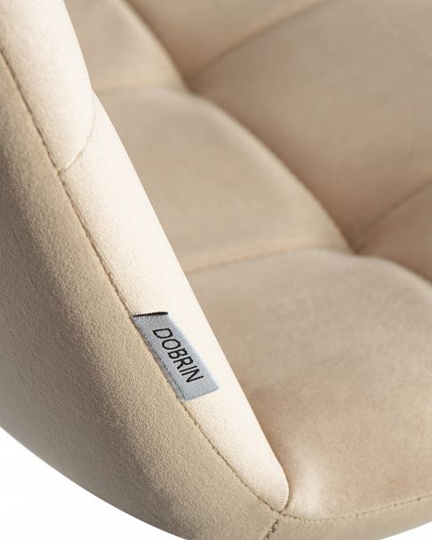 Стул обеденный DOBRIN CHILLY (Бежевый Holland 07, основание черный) - Вид 9