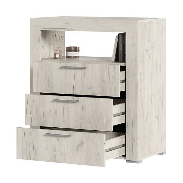 Гранд комод К2 (800х917х449) дуб крафт белый - Вид 2