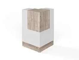 RTD092-70-MA ТАНДЕМ / TANDEM Стойка ресепшн угловая 6-70 700х700х1200 Дуб Маувелла - Фото предпросмотра